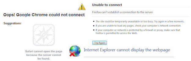 Browser connection errors...